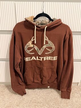 Realtree Brown Camouflage Logo Hoodie